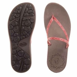 Chaco Pink and Brown Sandals